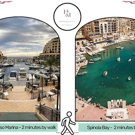 Paceville - 5a - Seaview 2br, Chill Vibes Spot San Ġiljan