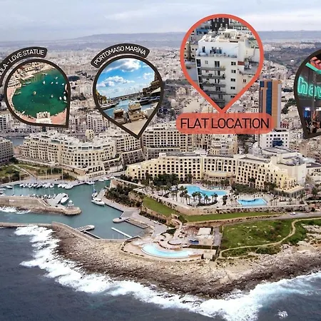 Paceville - 5a - Seaview 2br, Chill Vibes Spot Appartamento