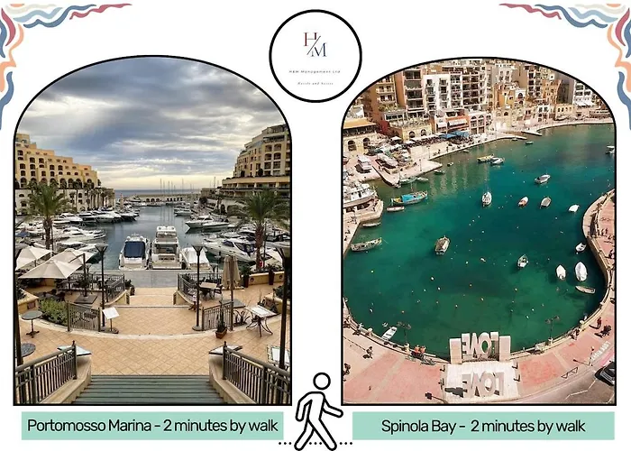 Paceville - 5a - Seaview 2br, Chill Vibes Spot سانت جوليان