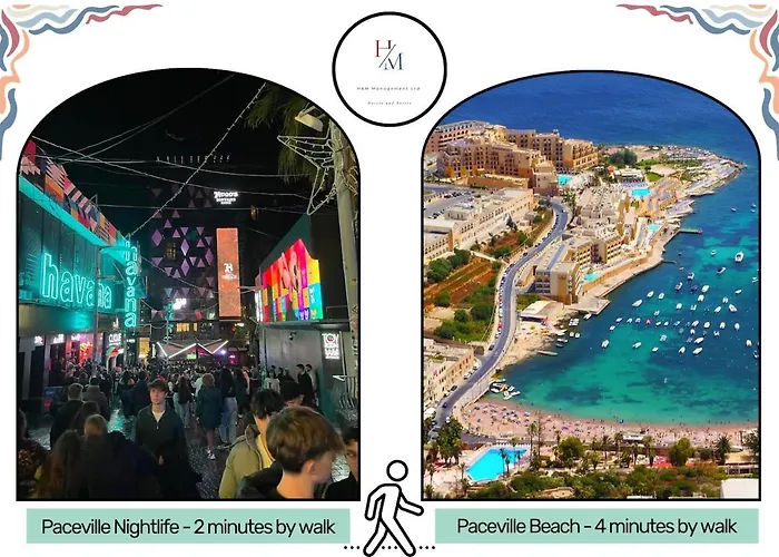 شقة Paceville - 5a - Seaview 2br, Chill Vibes Spot سانت جوليان